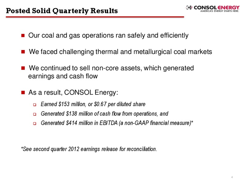 Q2 2012 Earnings Call – Consol Energy Inc. – slide 3