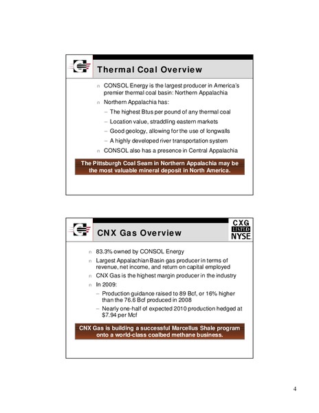 Credit Suisse Global Steel & Mining Conference – Consol Energy Inc. – slide 3