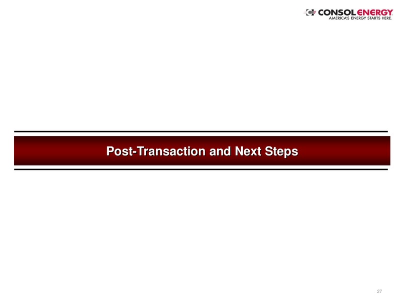 Advances EP Growth Strategy – Consol Energy Inc. – slide 26