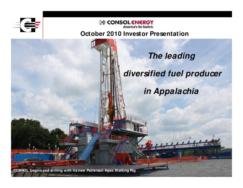 Q3 2010 Earnings Call – Consol Energy Inc. – slide 19