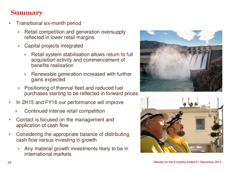 2015 Interim Results Presentation – Contact Energy – slide 28
