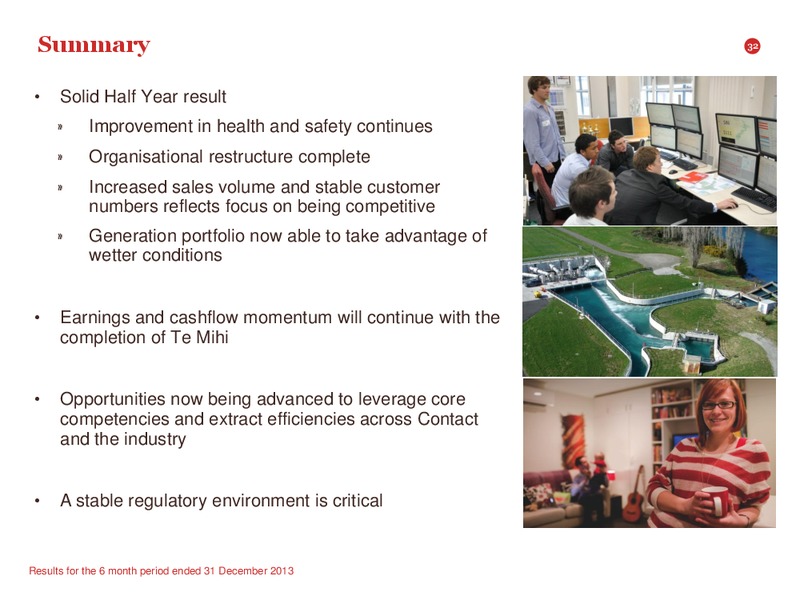 2014 Interim Results Presentation – Contact Energy – slide 31