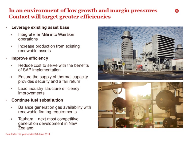 FULL YEARS RESULTS PRESENTATION – Contact Energy – slide 23
