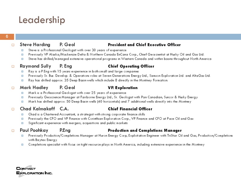 Corporate Update – Contact Exploration Inc. – slide 4
