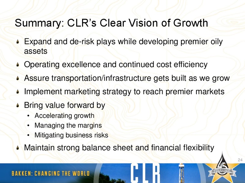 January 2013 Investor Relations Update – Continental Resources, Inc. – slide 23