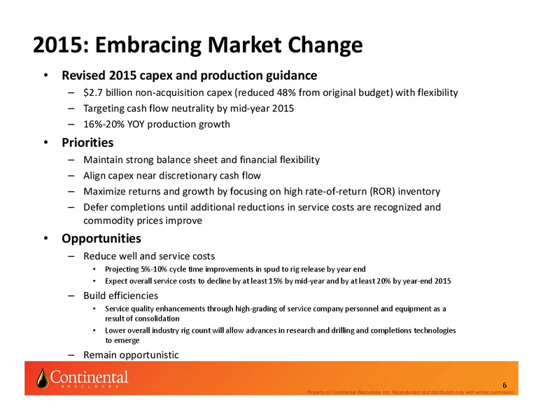 INVESTOR PRESENTATION – Continental Resources, Inc. – slide 5