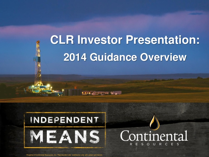 Investor Presentation – Continental Resources, Inc. – slide 1