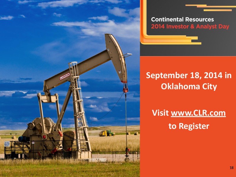 Investor Update – Continental Resources, Inc. – slide 17