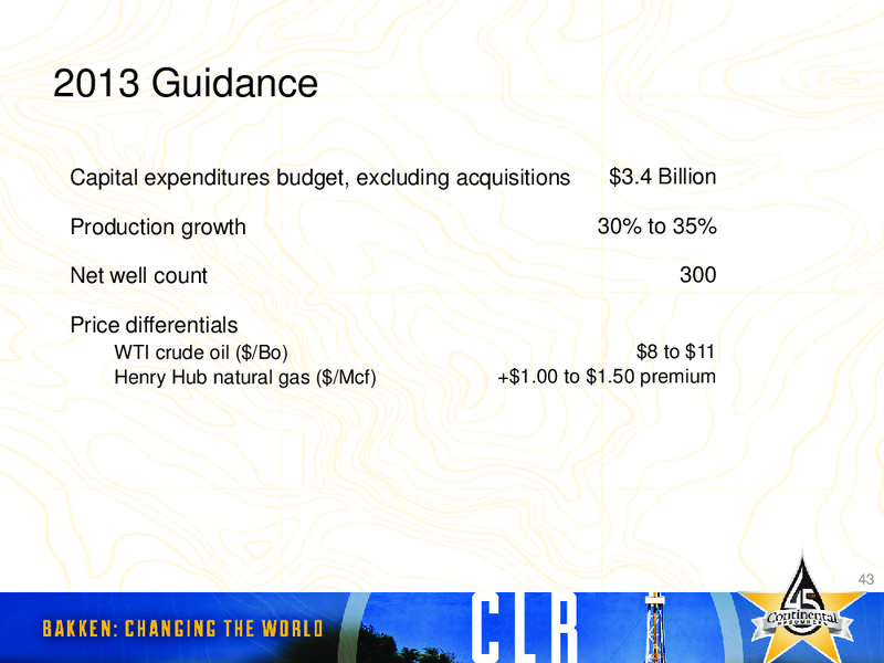 2012 INVESTORS DAY – Continental Resources, Inc. – slide 42