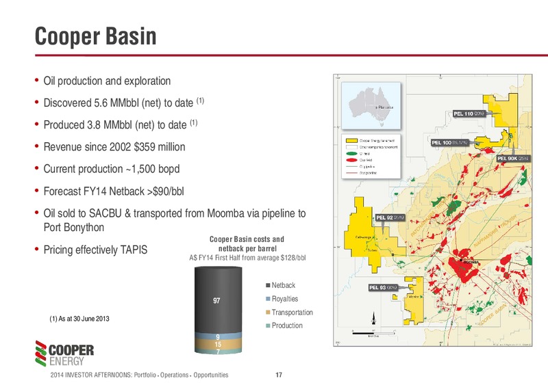 Investor Presentation – Cooper Energy Limited – slide 16