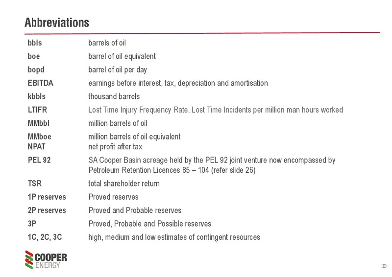 2014 Results and 2015 Outlook – Cooper Energy Limited – slide 29