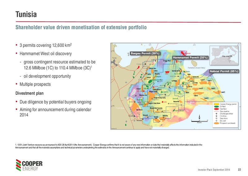 Investor Pack – Cooper Energy Limited – slide 21