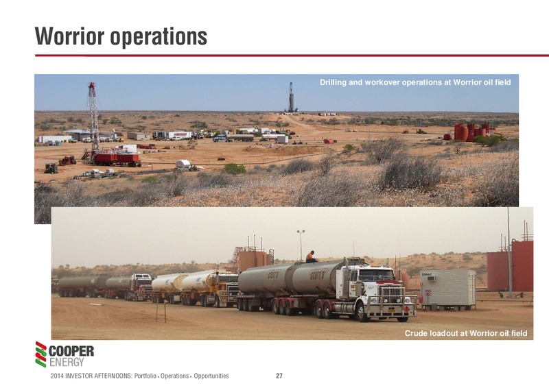 Investor Afternoons Melbourne & Sydney – Cooper Energy Limited – slide 26