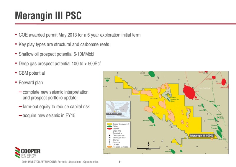 Investor Afternoons Melbourne & Sydney – Cooper Energy Limited – slide 40
