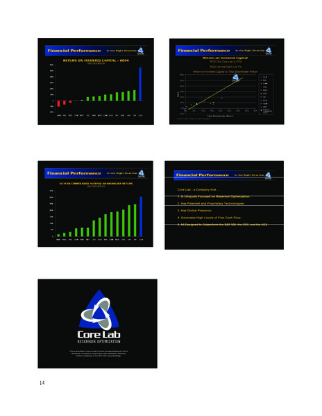 EUROPEAN MID CAP OIL CONFERENCE – Core Laboratories – slide 14