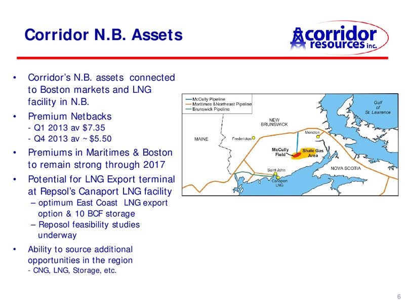 UPDATE – Corridor Resources Inc. – slide 6