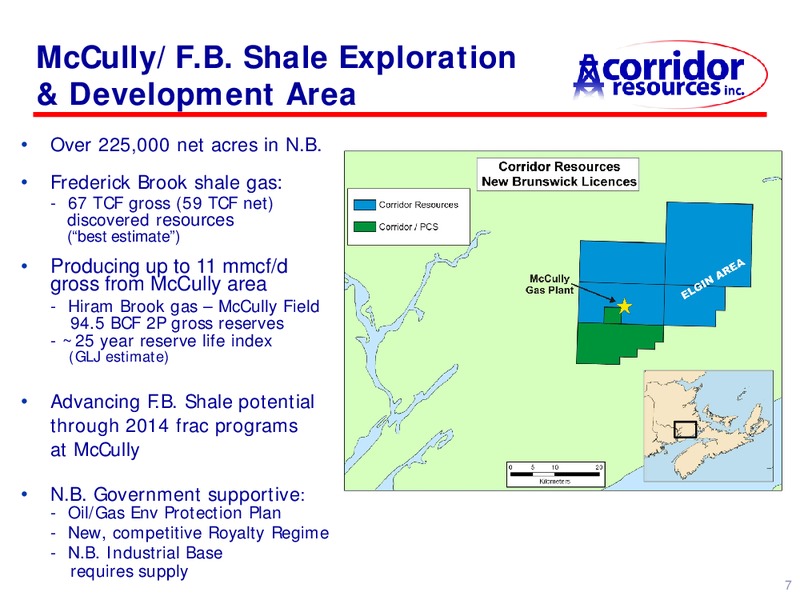 UPDATE – Corridor Resources Inc. – slide 7