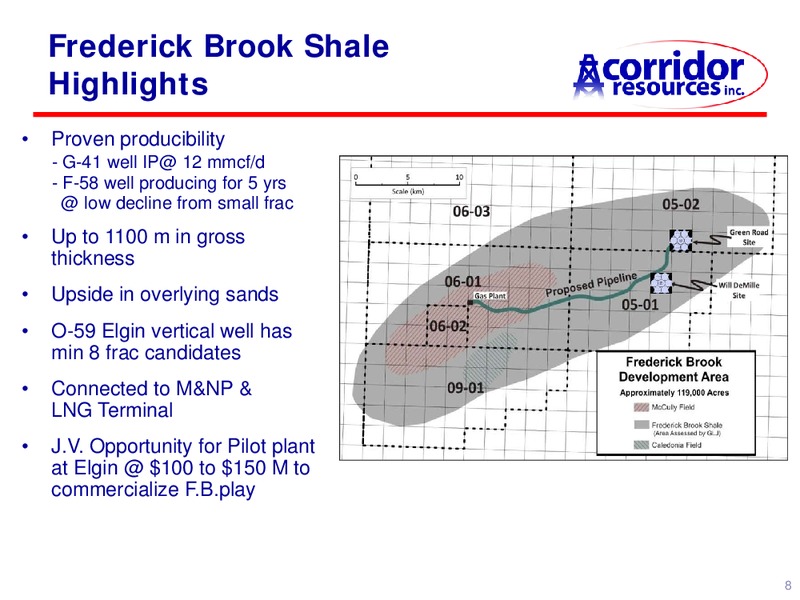 UPDATE – Corridor Resources Inc. – slide 8