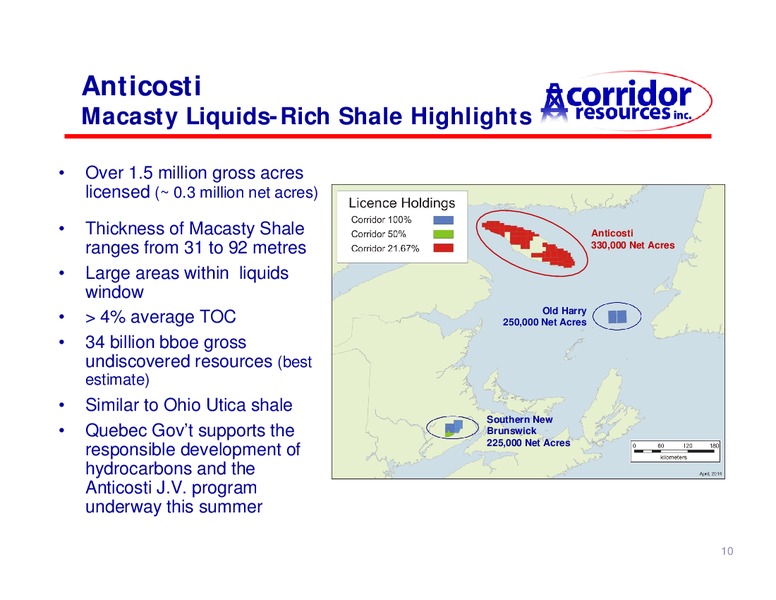 AGM – Corridor Resources Inc. – slide 11