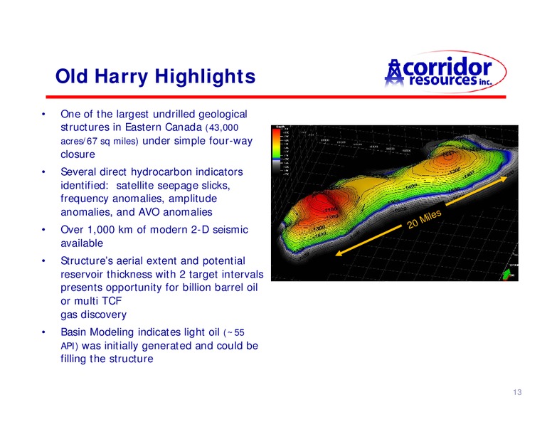 AGM – Corridor Resources Inc. – slide 14