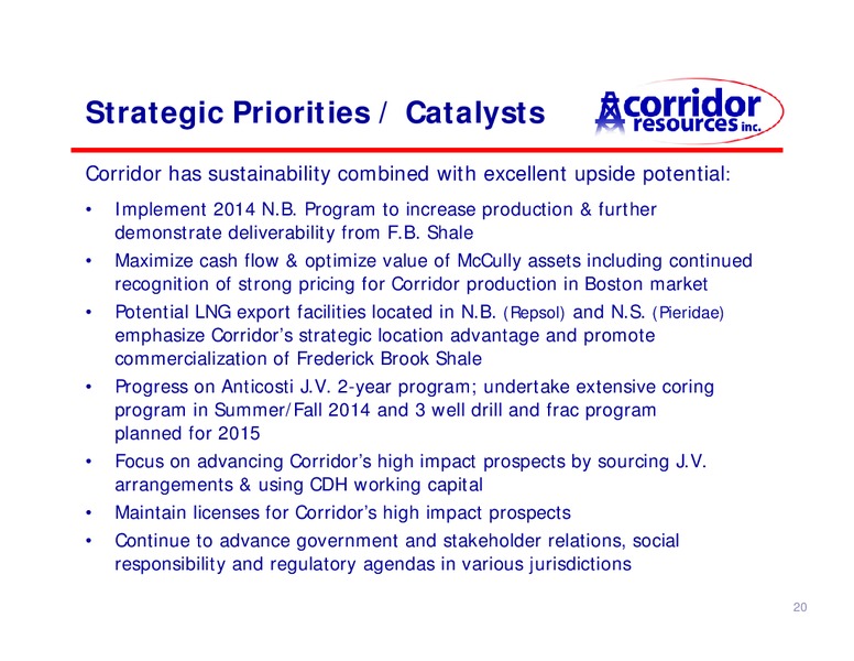AGM – Corridor Resources Inc. – slide 21