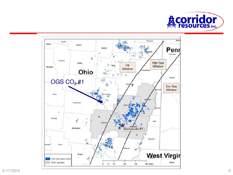 COMPARISON OF TWO UTICA SHALES – Corridor Resources Inc. – slide 5