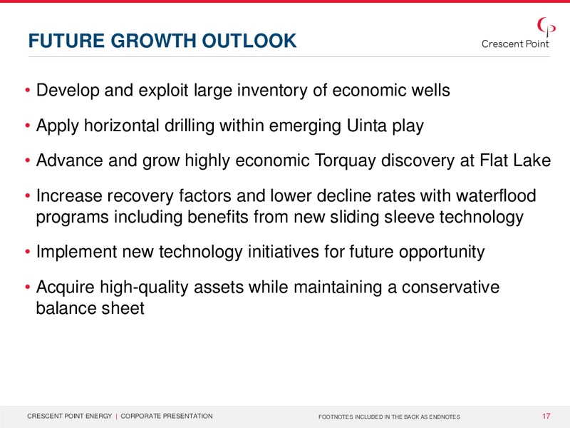 March 2015 Corporate Presentation – Crescent Point Energy Corp. – slide 16