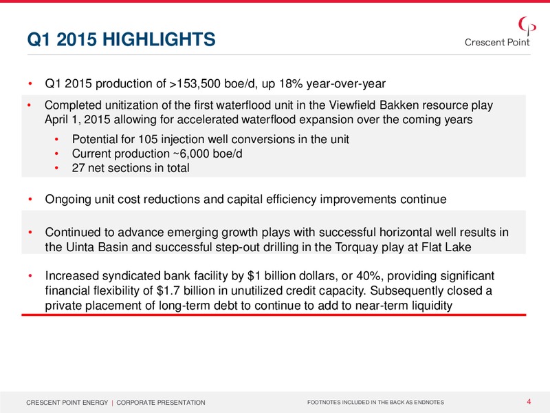 May 2015 Corporate Presentation – Crescent Point Energy Corp. – slide 3