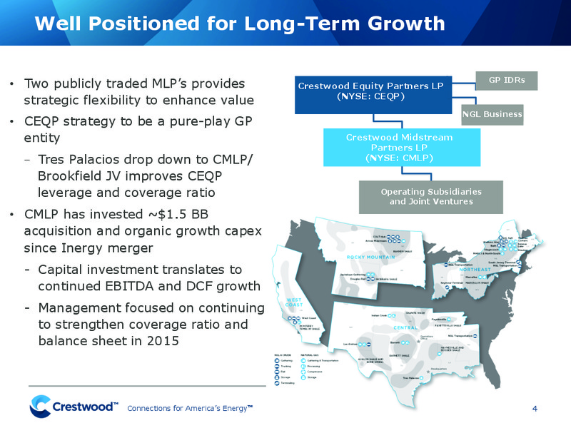 UBS MLP ONE ON ONE CONFERENCE – Crestwood Midstream Partners Lp – slide 3