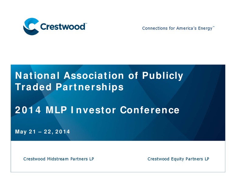 2014 MLP Investor Conference – Crestwood Midstream Partners Lp – slide 1
