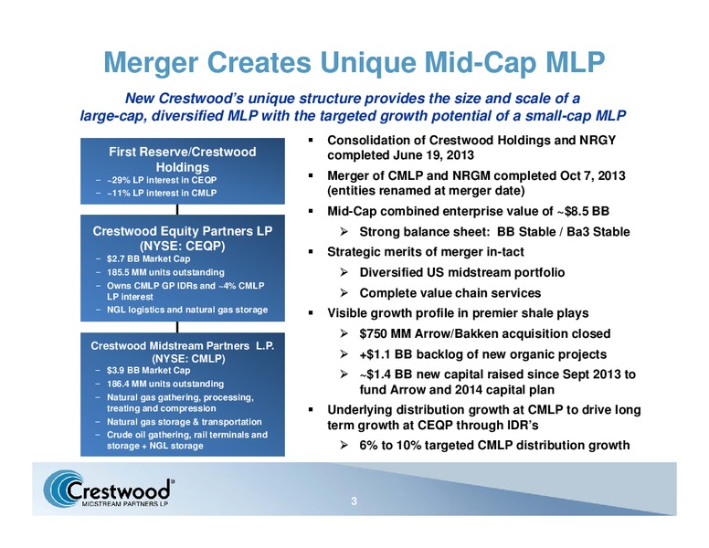 RBC CAPITAL MARKETS 2013 MLP CONFERENCE – Crestwood Midstream Partners Lp – slide 2