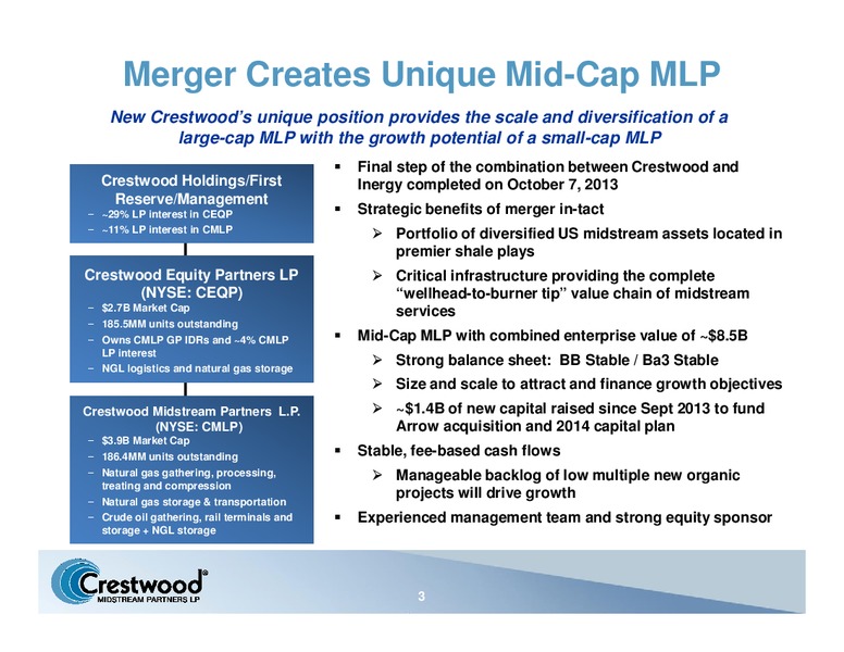 Bank of America Merrill Lynch Leveraged Finance Conference – Crestwood Midstream Partners Lp – slide 2
