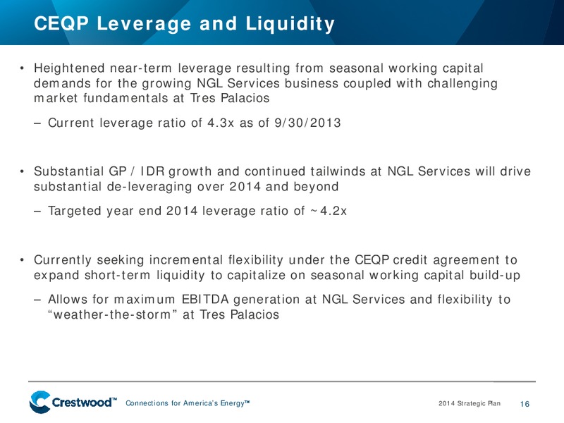 2014 STRATEGIC PLAN – Crestwood Midstream Partners Lp – slide 15