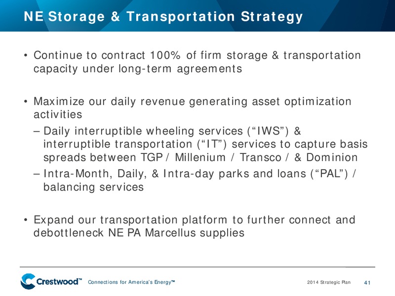 2014 STRATEGIC PLAN – Crestwood Midstream Partners Lp – slide 40