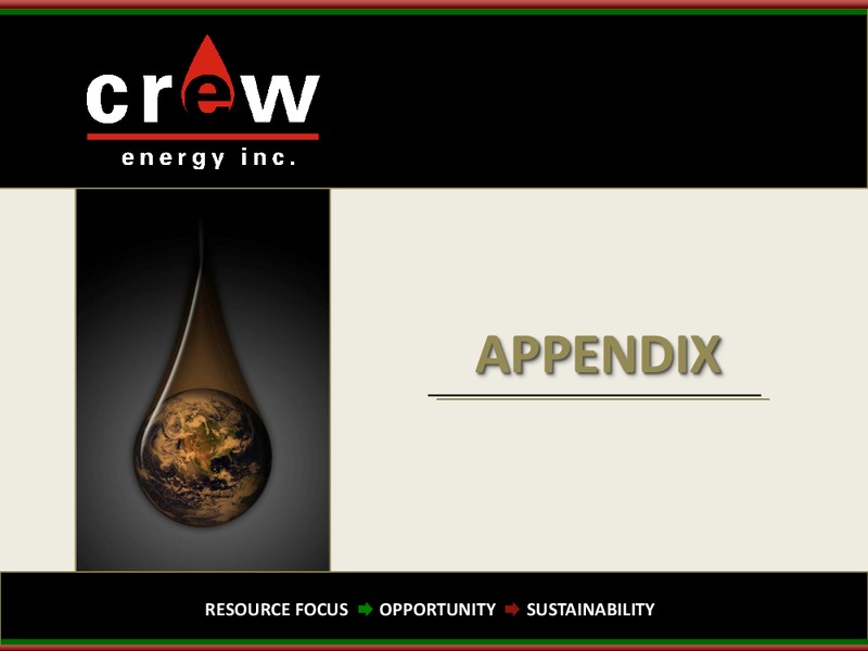CORPORATE PRESENTATION – Crew Energy Inc. – slide 19