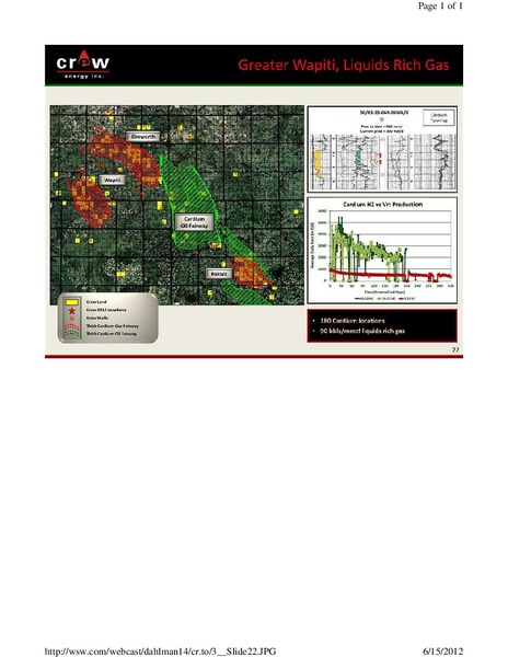 DAHLMAN ROSE AND CO CANADIAN ENERGY EXECUTIVE FORUM – Crew Energy Inc. – slide 22