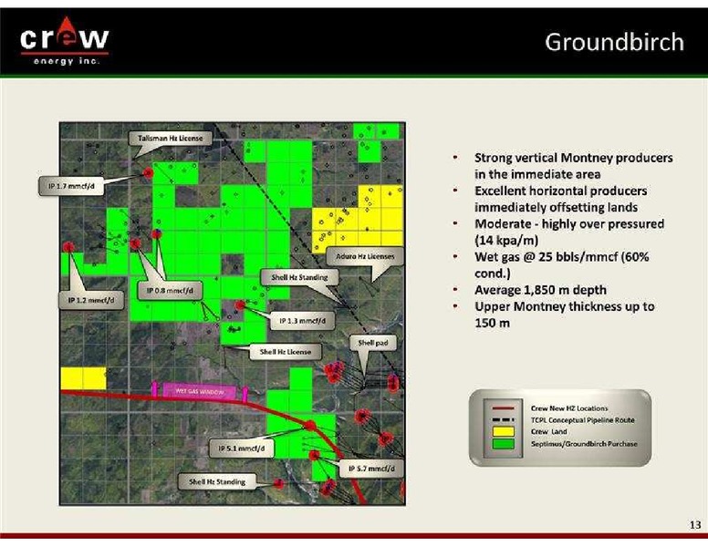 GLOBAL HUNTER SECURITIES ENERGY CONFERENCE – Crew Energy Inc. – slide 13