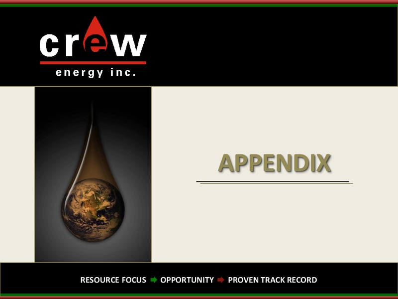 CORPORATE PRESENTATION – Crew Energy Inc. – slide 18