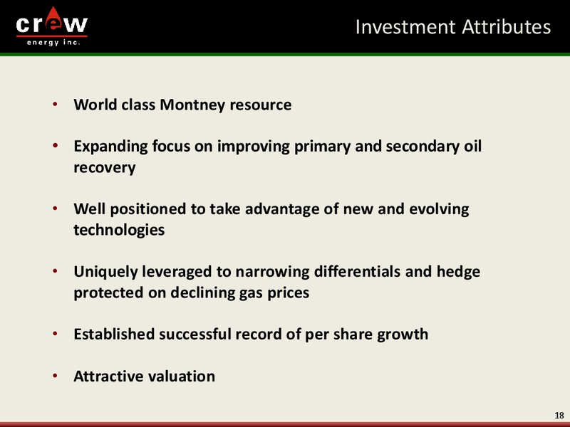 ENERCOM THE OIL AND GAS CONFERENCE – Crew Energy Inc. – slide 17