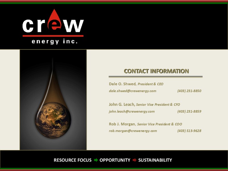 ENERCOM THE OIL AND GAS CONFERENCE – Crew Energy Inc. – slide 24