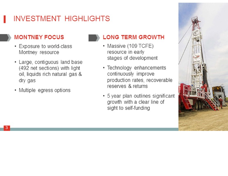 PETERS AND CO 18TH ANNUAL ENERGY CONFERENCE – Crew Energy Inc. – slide 3