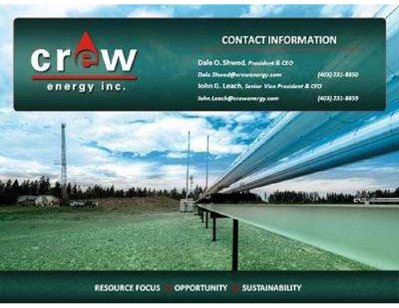 NORTH AMERICAN OIL AND GAS CONFERENCE – Crew Energy Inc. – slide 22