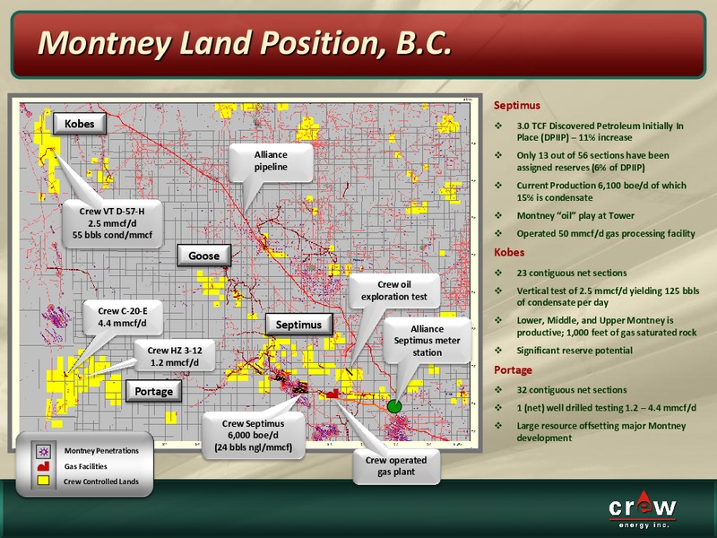 OCTOBER 2011 CORPORATE PRESENTATION – Crew Energy Inc. – slide 12