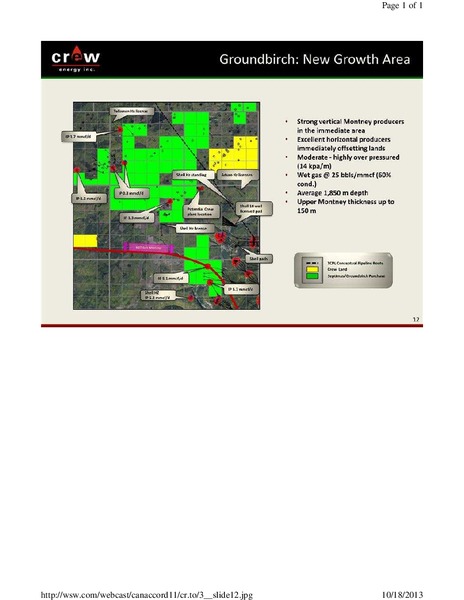CANACCORD GENUITY GLOBAL RESOURCES CONFERENCE – Crew Energy Inc. – slide 12