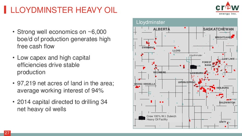 CORPORATE PRESENTATION – Crew Energy Inc. – slide 26
