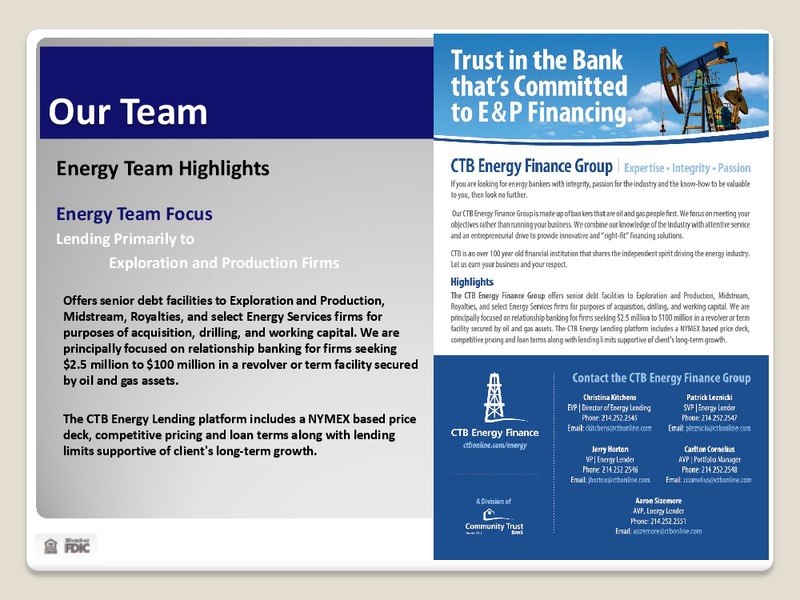 IPAA Private Capital Conference – Ctb Energy Finance Group – slide 12