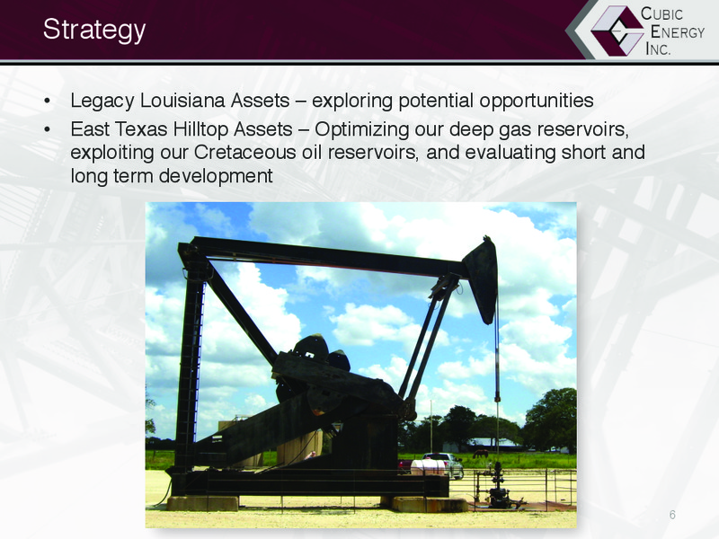 ANNUAL MEETING OF SHAREHOLDERS – Cubic Energy Inc. – slide 6