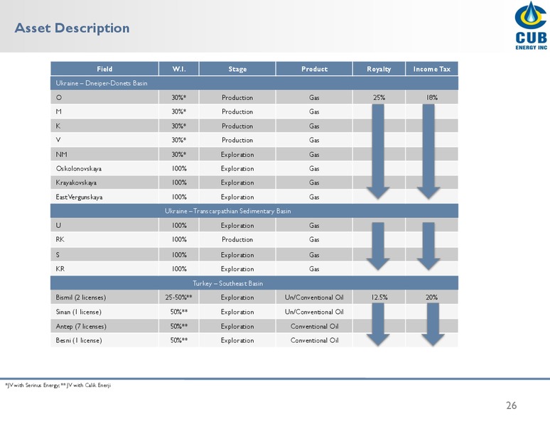 Investor Presentation – Cub Energy Inc. – slide 25