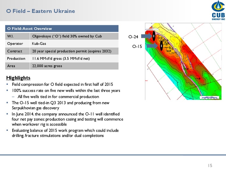 INVESTOR PRESENTATION – Cub Energy Inc. – slide 14