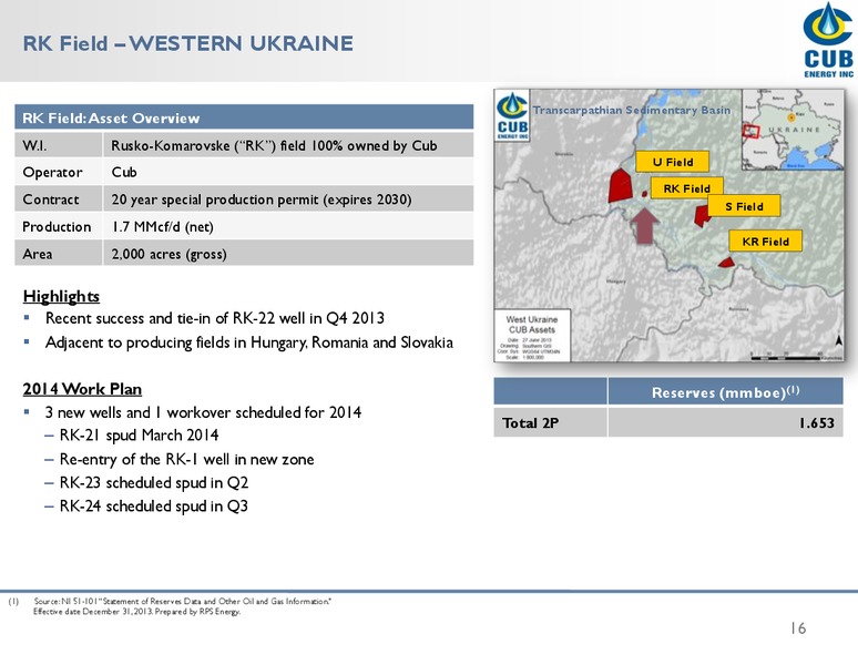 Investor Presentation – Cub Energy Inc. – slide 15